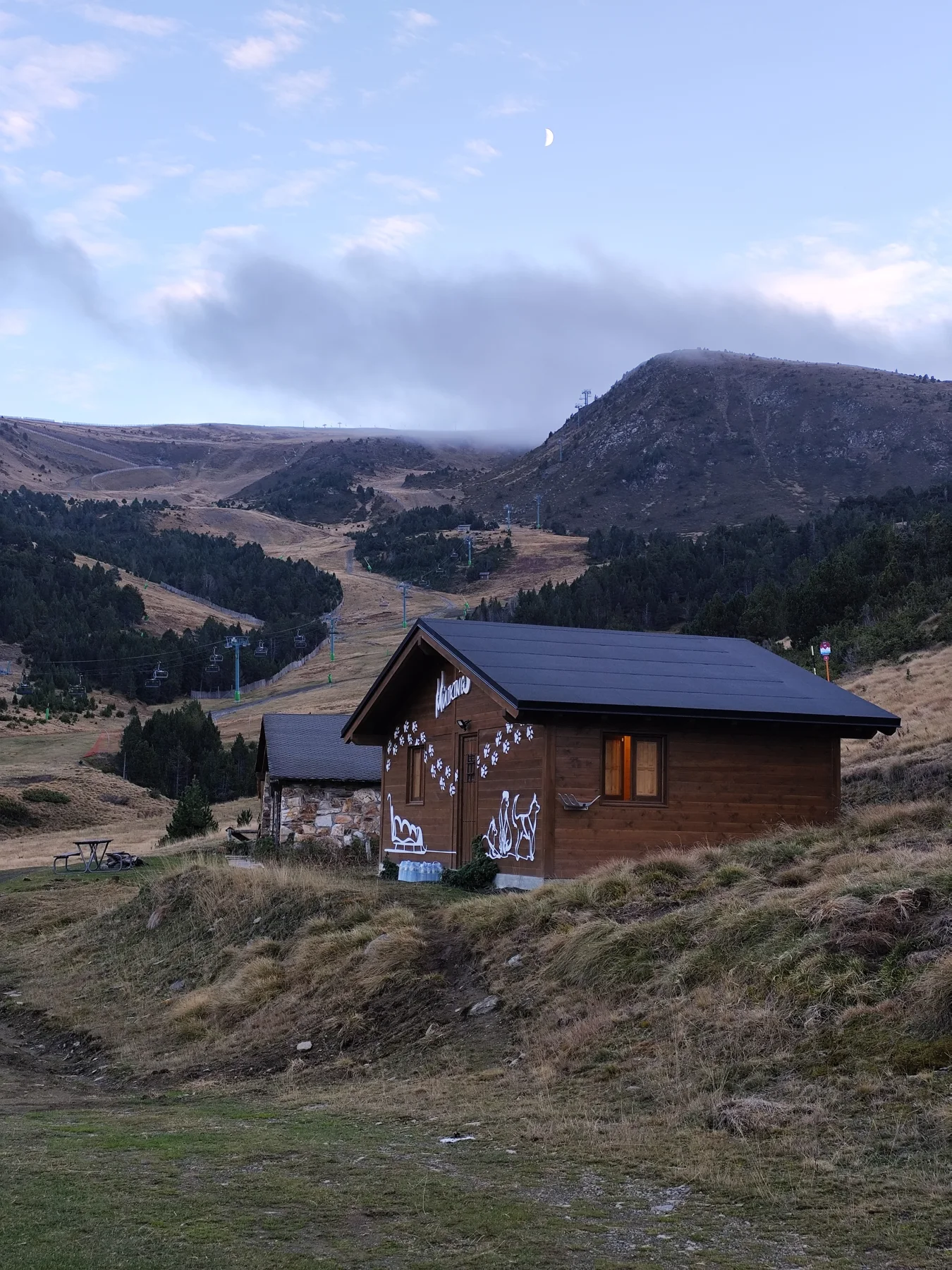 Mountain refuge before the winter season